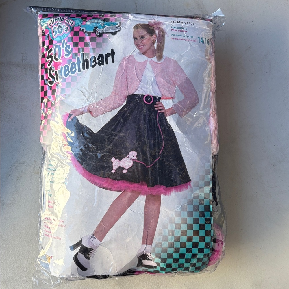 Brand New 50's Sweetheart Costume with Poodle Skirt